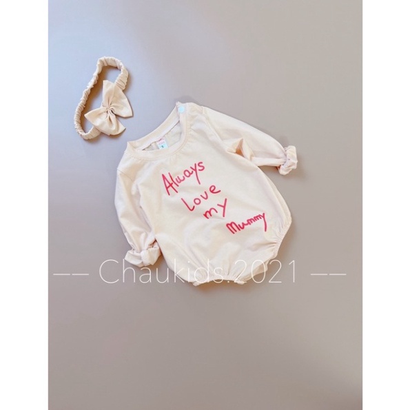 Bộ body bé gái màu trắng màu đỏ, Body đẹp cho bé