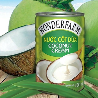Combo 2H Nước Cốt Dừa Wonderfarm 400ml/ Coconut Cream - VN