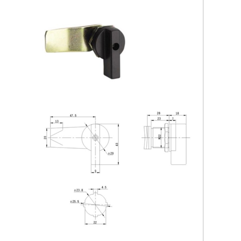 KHÓA TỦ ĐIỆN MS406- Khóa tủ điện MS722-khóa cánh trong cánh cánh ngoài MS406