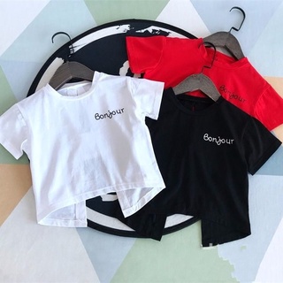 T-shirts Summer Korean girl halter short-sleeved T-shirt baby clothes✨chaperon✨