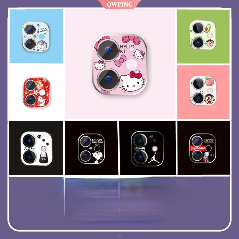 Miếng dán trang trí bảo vệ camera sau 360 độ chống trầy xước in hoạt hình cho iphone 12