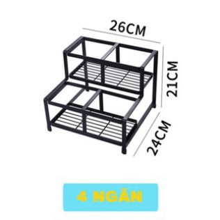 Dụng cụ giá kệ đựng bình bơm pump đường siro 4-6 ngăn inox tĩnh điện không gỉ cao cấp đẹp dày dặn
