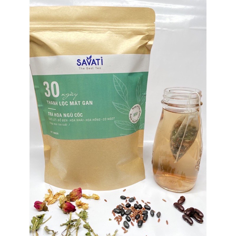 Trà Hoa Ngũ Cốc SAVATI - trẻ hoá, giảm cân, giảm mỡ thừa, tốt cho tim mạch