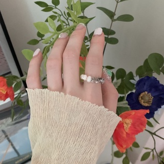 Nhẫn hạt sang trọng Modleaf Pearl beads ring Hàn Quốc