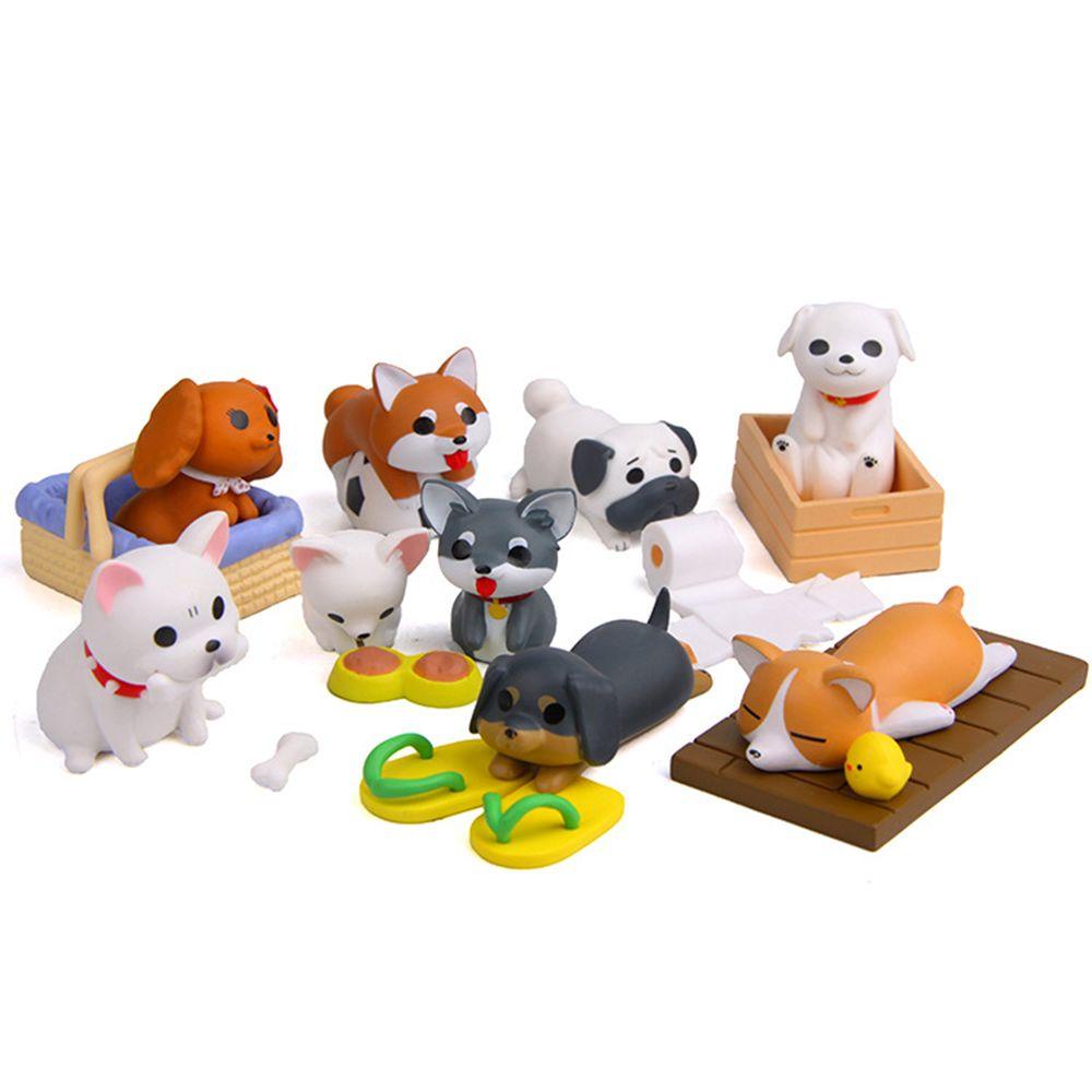 Set 8 / 10 Khuôn Làm Chậu Cây Hình Chú Chó Mini Trang Trí Sân Vườn