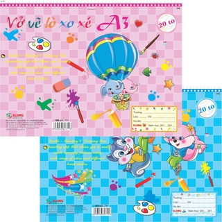 -Vở vẽ lò xo xé A3; MS: 711 [Klong]