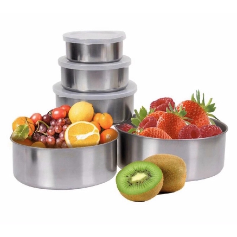 Bộ Cà Mèn Giữ Nhiệt Inox 5 Món Có Nắp