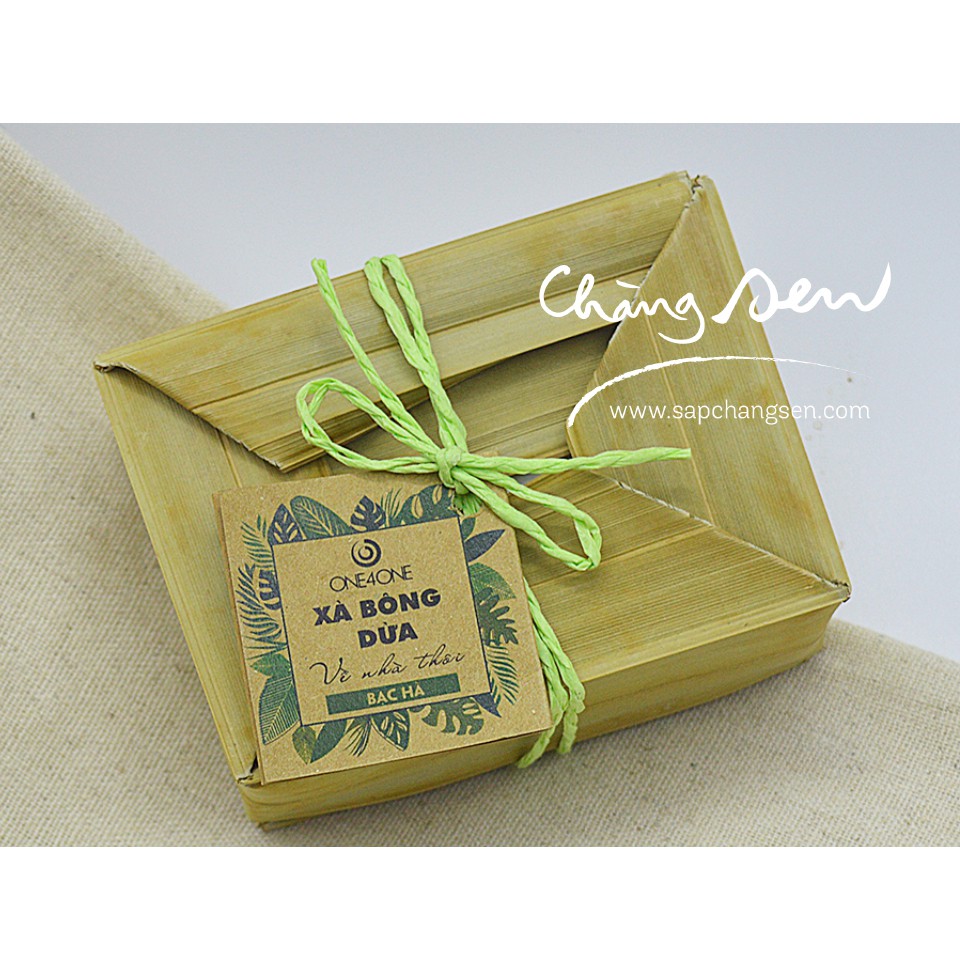 Xà Bông bọc Lá Dừa (One4One) - 100g | Hương Dừa/Bạc hà/Sả chanh | BigBuy360 - bigbuy360.vn