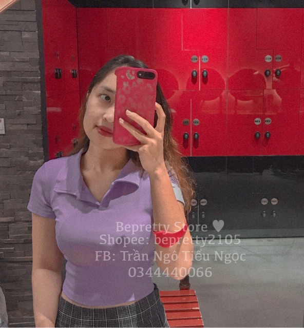 Áo croptop cổ đức (cổ polo) | BigBuy360 - bigbuy360.vn