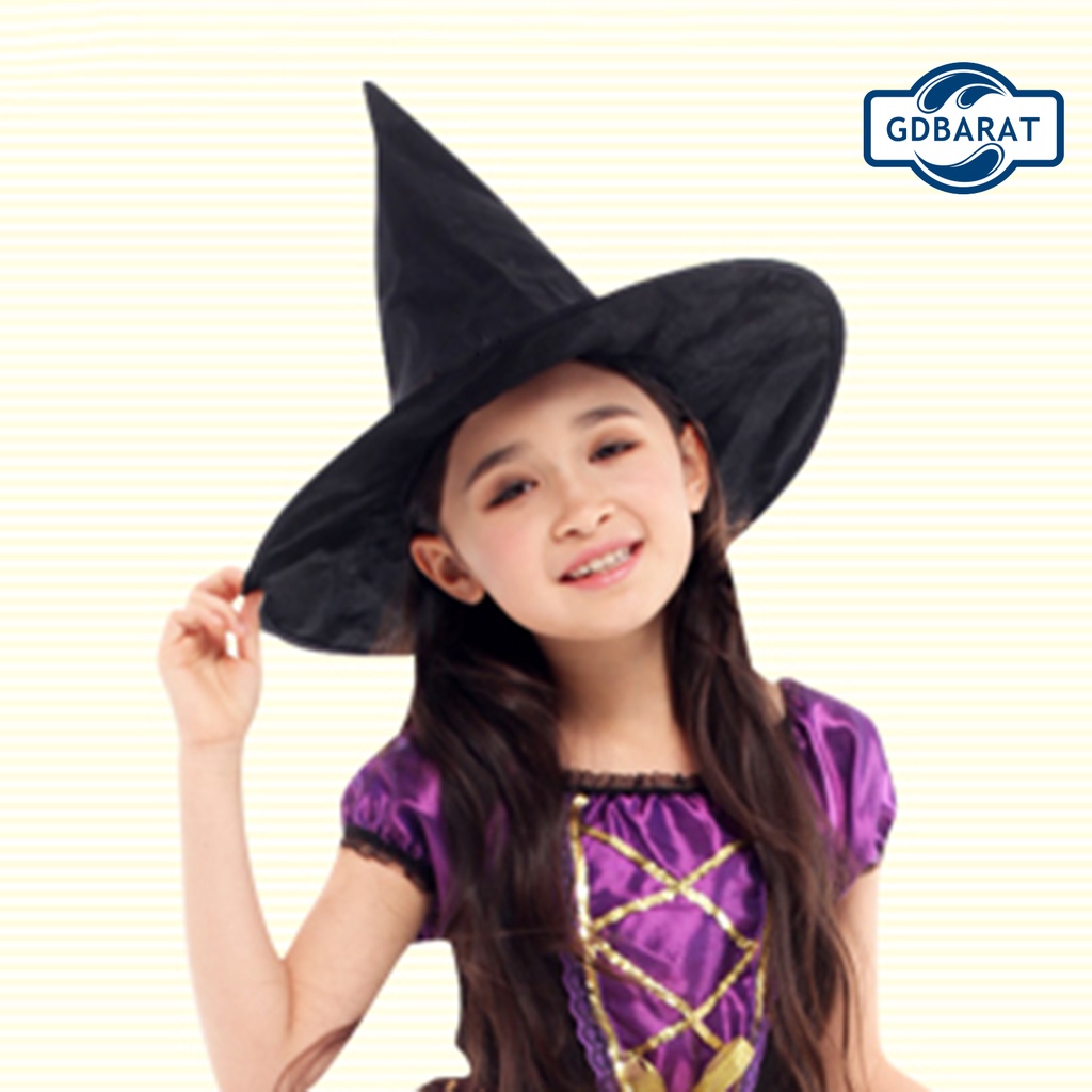 Nón Phù Thủy Màu Đen Sáng Tạo Cá Tính Cho Tiệc Halloween