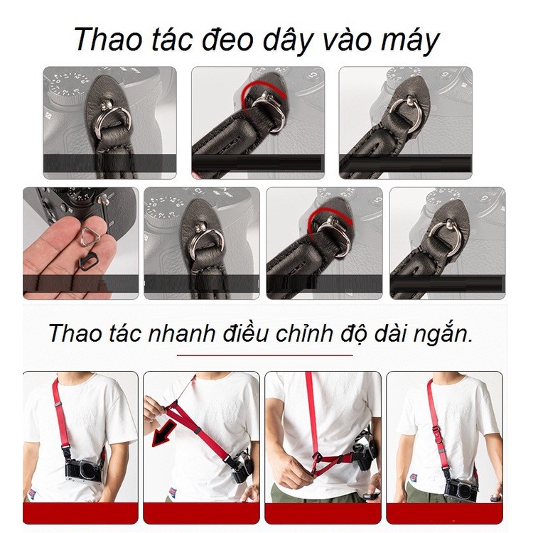(Bản 2cm*)Dây đeo cổ máy ảnh shetu OneStep