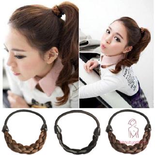 Dây cột tóc thiết kế giả tóc thắt bím xinh xắn cho nữ