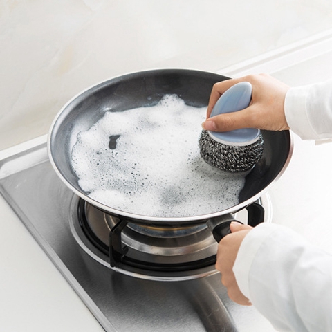 Bàn Chải Vệ Sinh Nhà Bếp Bằng Thép Không Gỉ Thiết Kế Độc Đáo Tiện Dụng