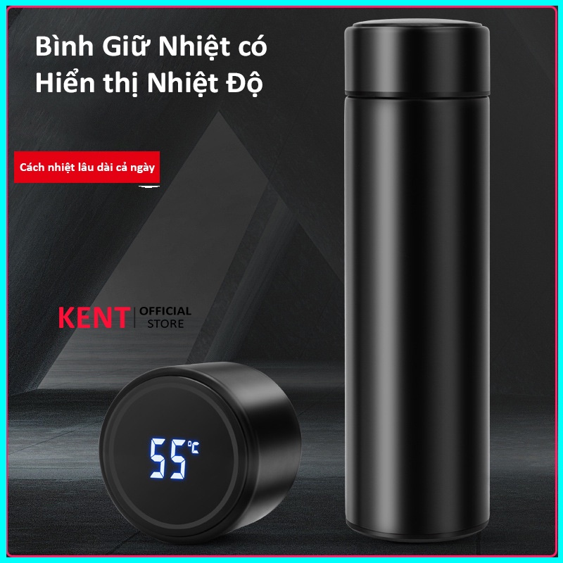 Bình Giữ Nhiệt Inox 304 Có Cảm Biến LED Báo Nhiệt Độ - Dung Tích 500ml