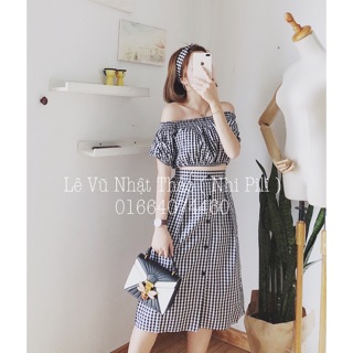 Set áo trễ vai + chân váy