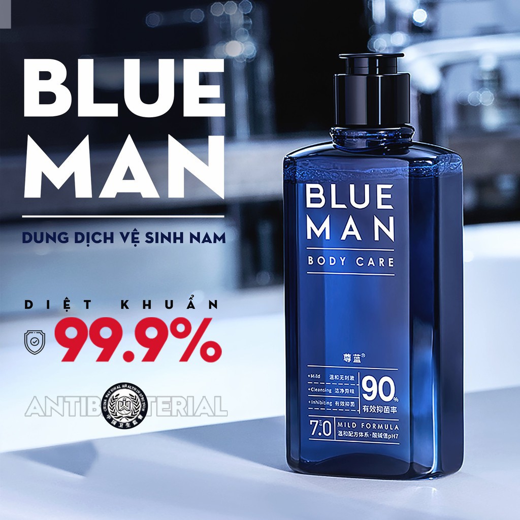 Dung dịch vệ sinh nam, Lăn khử mùi vệ sinh nam CHÍNH HÃNG BLUEMAN 200ml