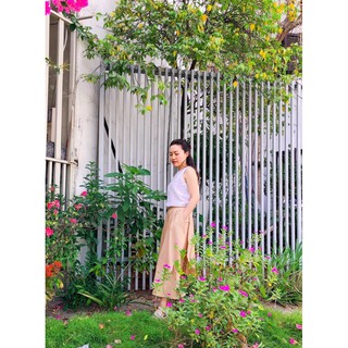 Quần linen culottes 2 lớp xoè