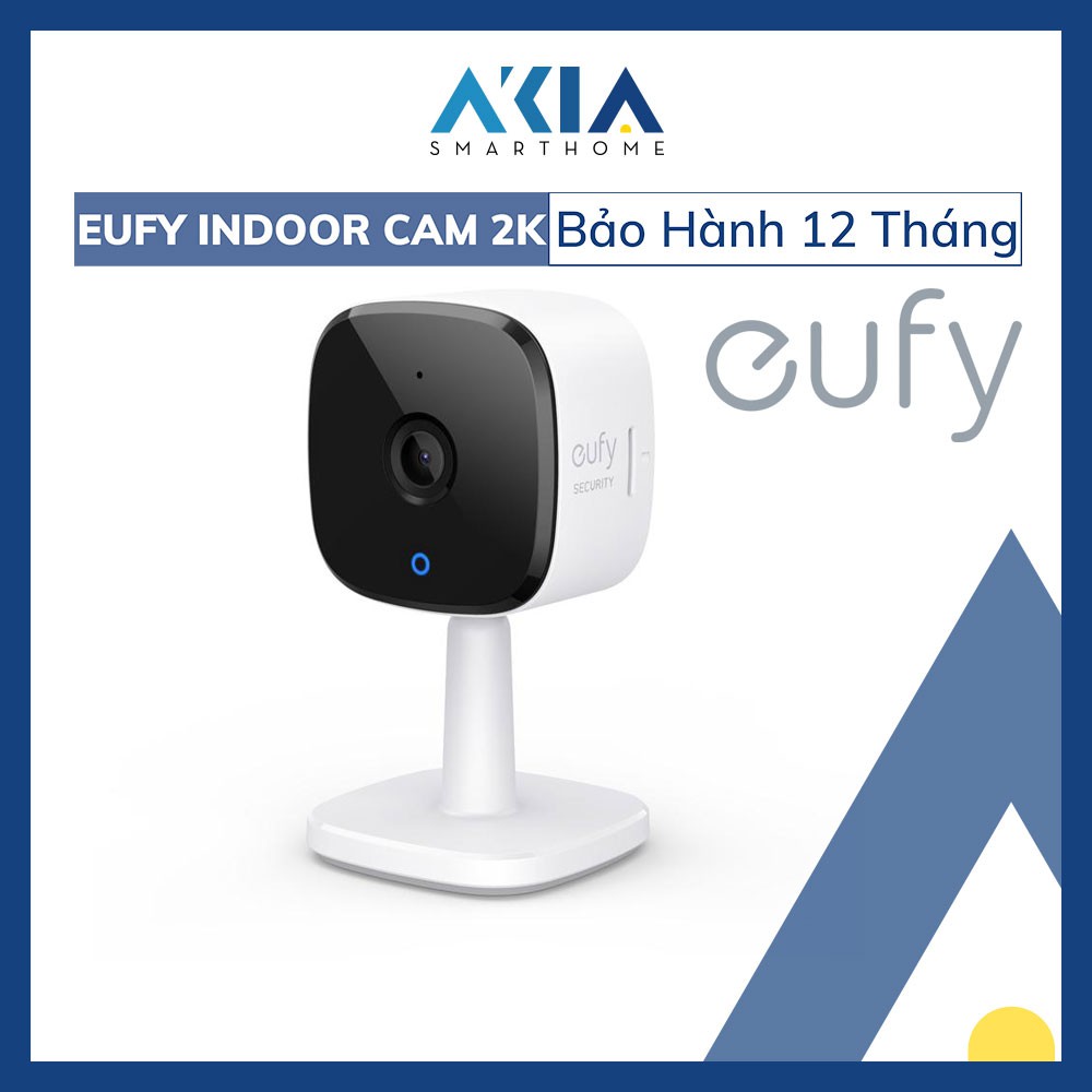 Camera wifi trong nhà Eufy Security Cam 2K, tích hợp còi báo động T84001W1 - Lưu trữ Homekit trên iCloud - Chính hãng
