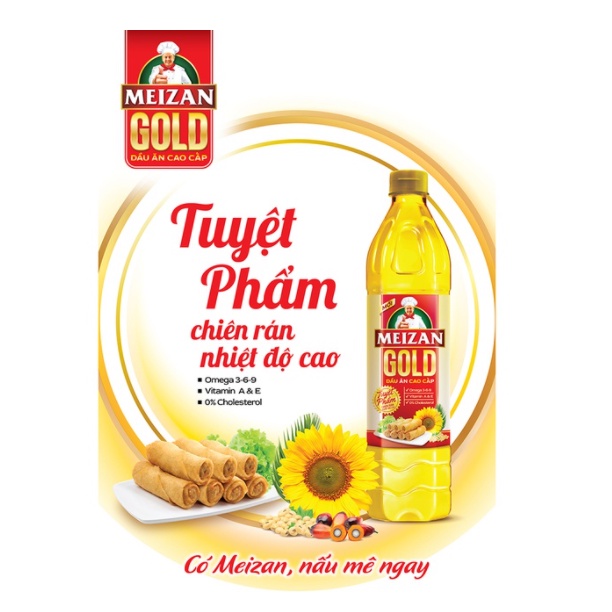 Dầu ăn Meizan Gold Chai 1L