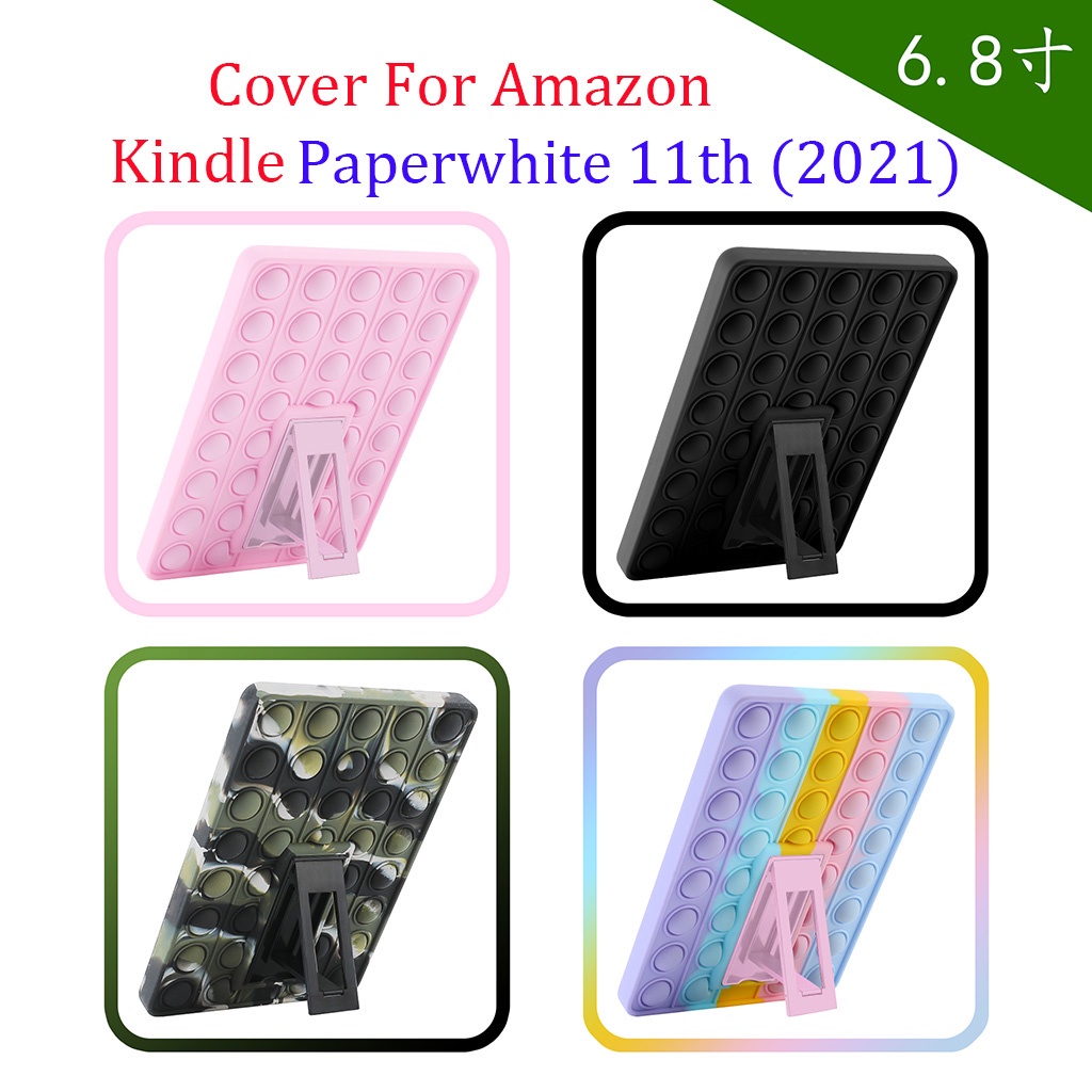 Ốp Điện Thoại Silicon Mềm Kèm Chân Đỡ Chữ Ký Cho Kindle Paperwhite 11th 2021 6.8 "M2L3EK M2L4EK