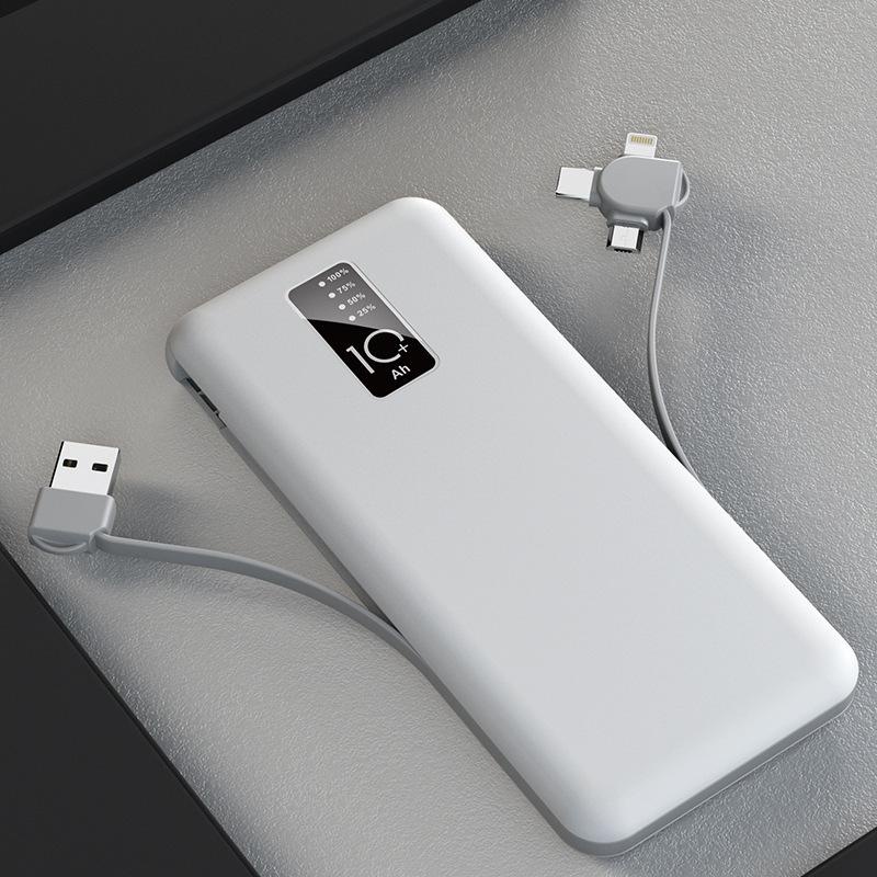 Sạc dự phòng 20000 MAh dung lượng lớn có dây cáp sạc nhanh di động