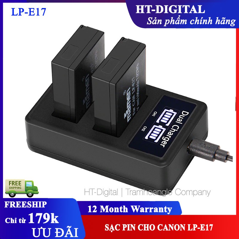 Sạc pin đôi Canon LP-E17 Cho Canon M3 M5 750D760D 800D 77D