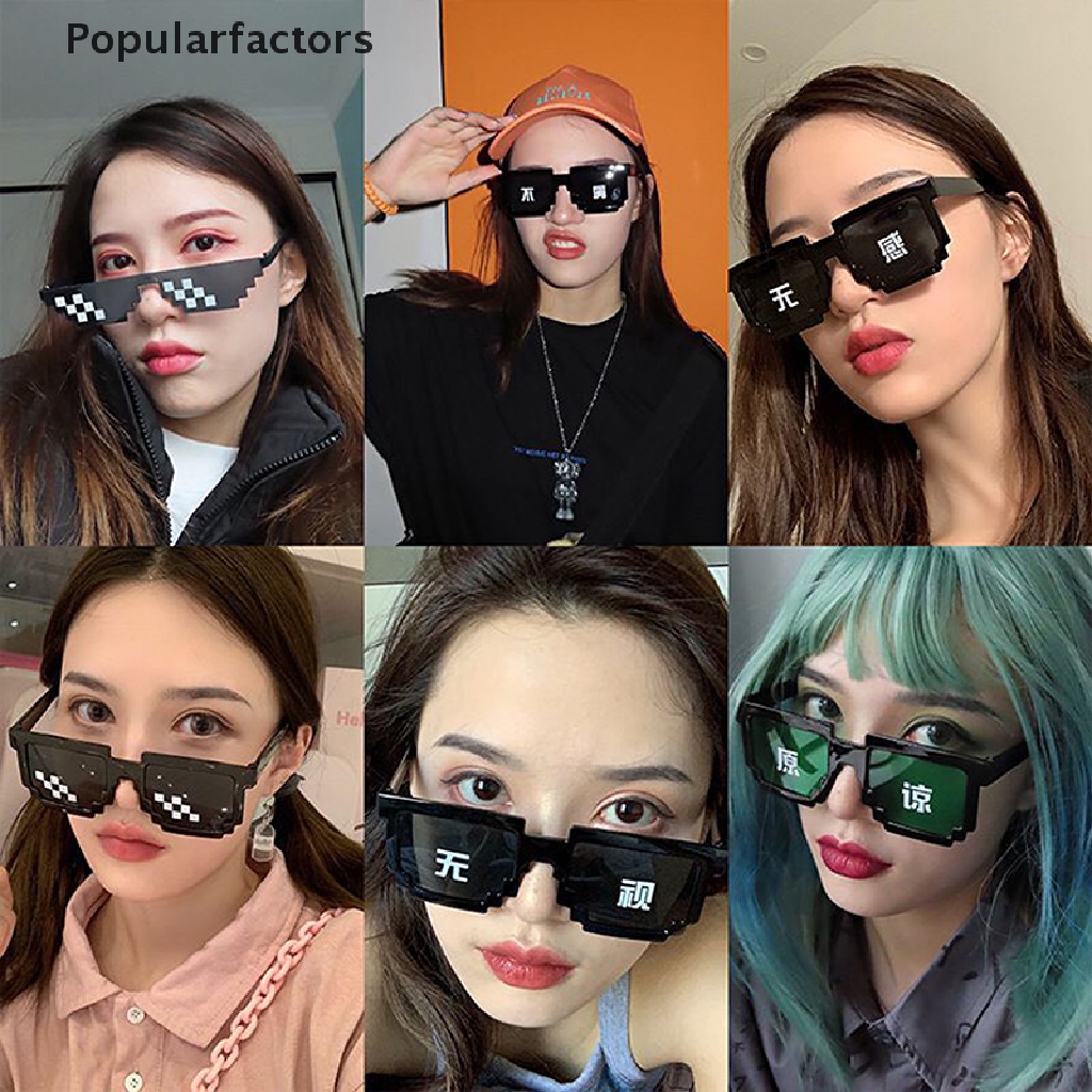 Kính mát kiểu Thug life 8 bit thời trang cho nam và nữ
