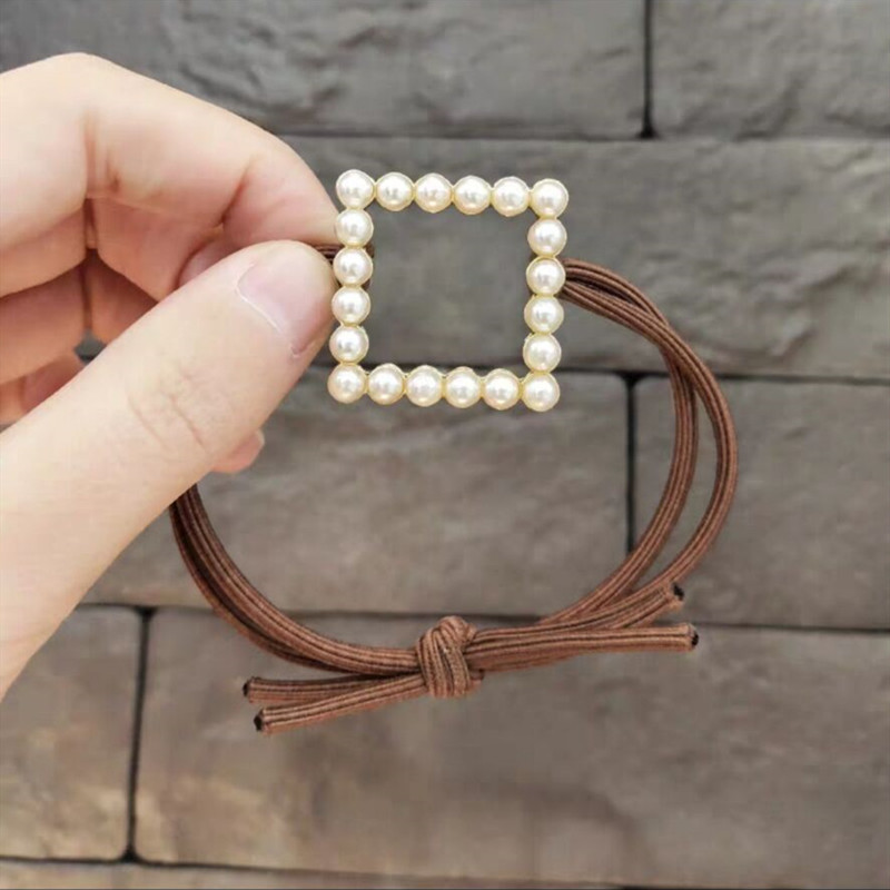 Dây cột tóc đính ngọc trai nhân tạo phong cách Hàn Quốc cho nữ