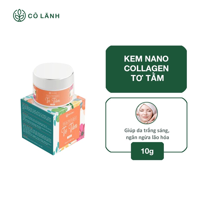 Kem Nano Collagen Tơ tằm Cỏ Lành 30g - Ngăn ngừa lão hóa, mờ nếp nhăn