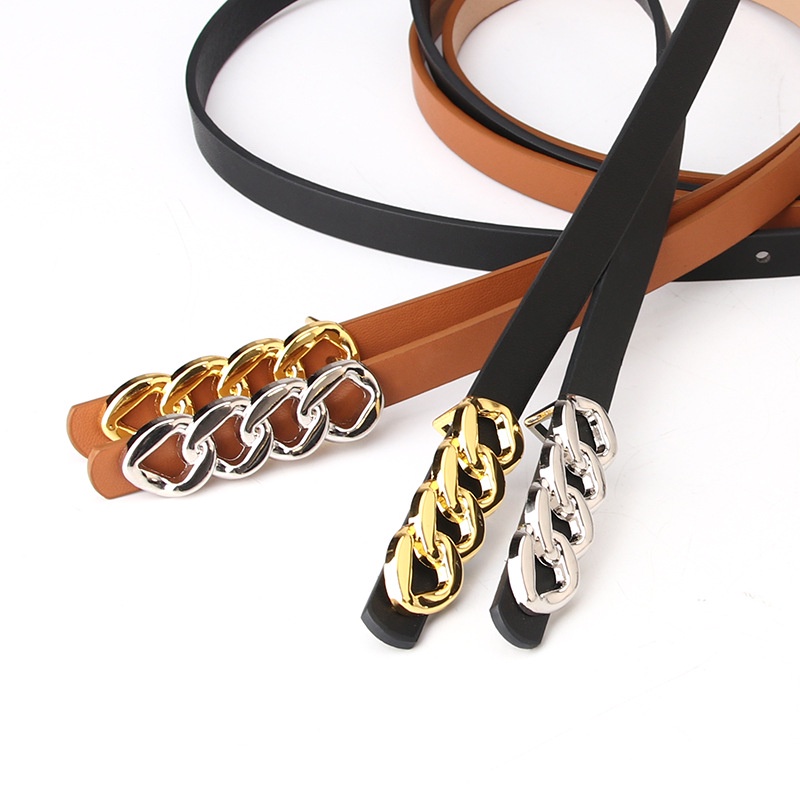 Dây thắt lưng Haimeikang phối xích thời trang phong cách retro dành cho nữ