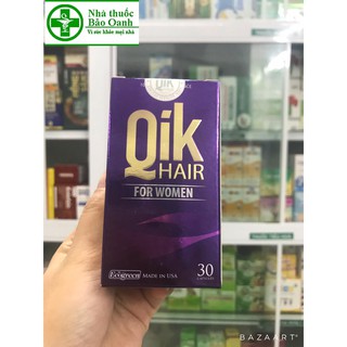 [CHÍNH HÃNG] QIK HAIR FOR WOMEN  30v -Cải thiện tình trạng rụng tóc, kích thích mọc tóc