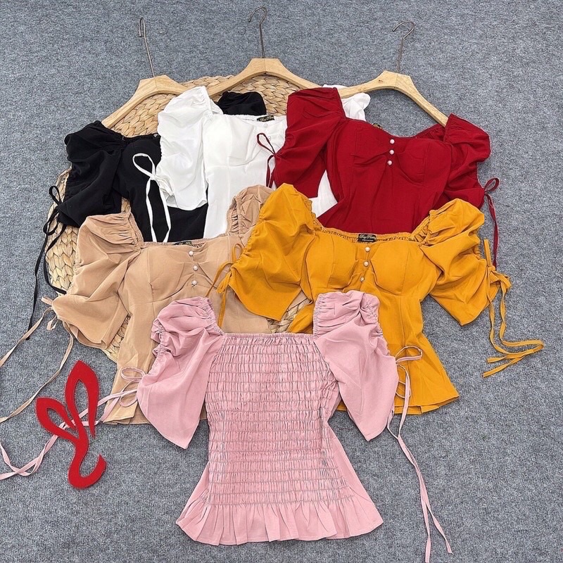 ÁO CÚP NGỰC TAY NHÚN PHỒNG