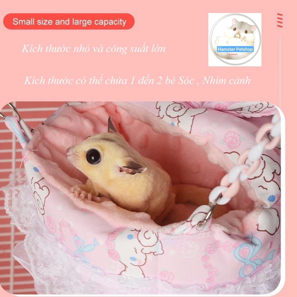 Túi ngủ / Võng treo lồng cho Hamster, Sóc Bay, Sóc Bông, Sóc Đất...