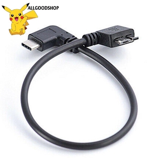 Cáp chuyển đổi góc 90 độ cổng USB type C 3.1 sang cổng Usb 3.0 Micro B