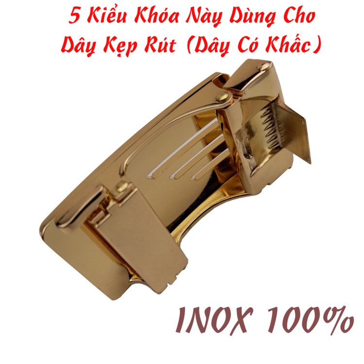 [SIÊU CHẤT} Đầu Khóa Thắt Lưng Logo 3D Chất Liệu INOX Đúc Nguyên Khối Cao Cấp (Cho dây có khấc)