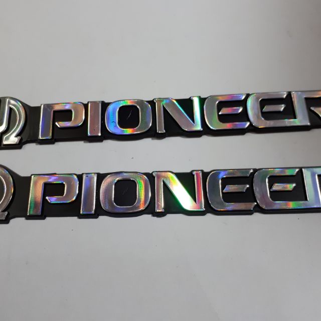 Tem dán thiết bị điện tử logo PIONEER - nhựa cứng không keo - giá 1 cặp