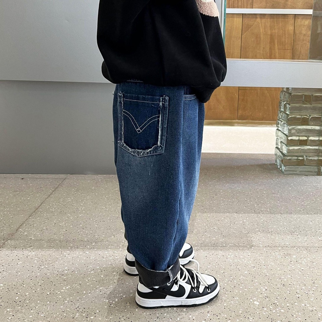 Quần jean lót lông cho bé QB508 sz 90-140, quần cho bé mùa đông dày dặn, ấm áp thu đông 2022