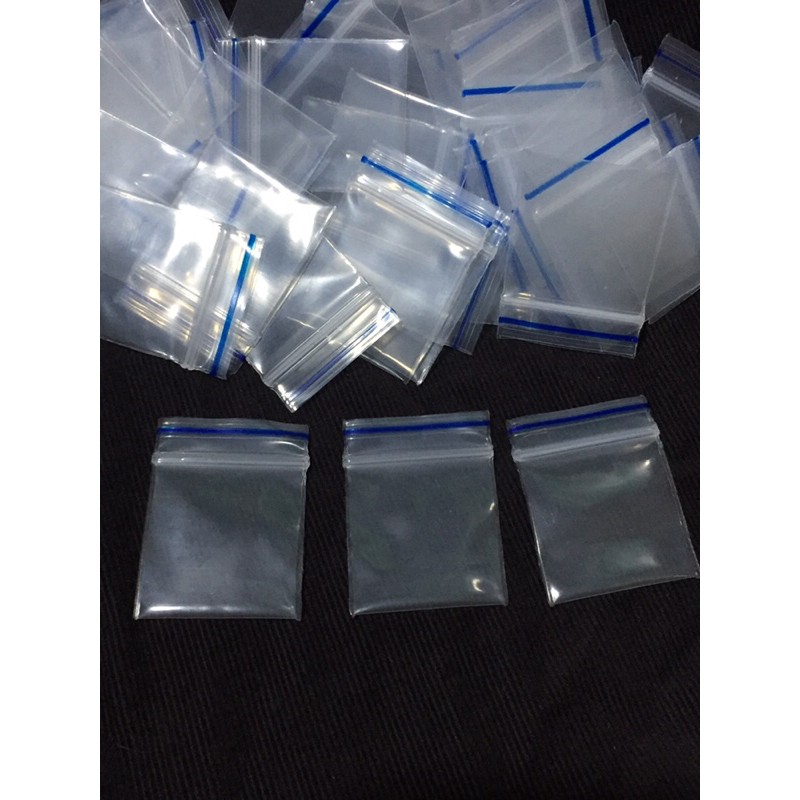 Combo-100 cái túi zip mini đựng đá quy 2x2cm, 2,5x2,5cm, 3x3cm,3,5x4,5cm