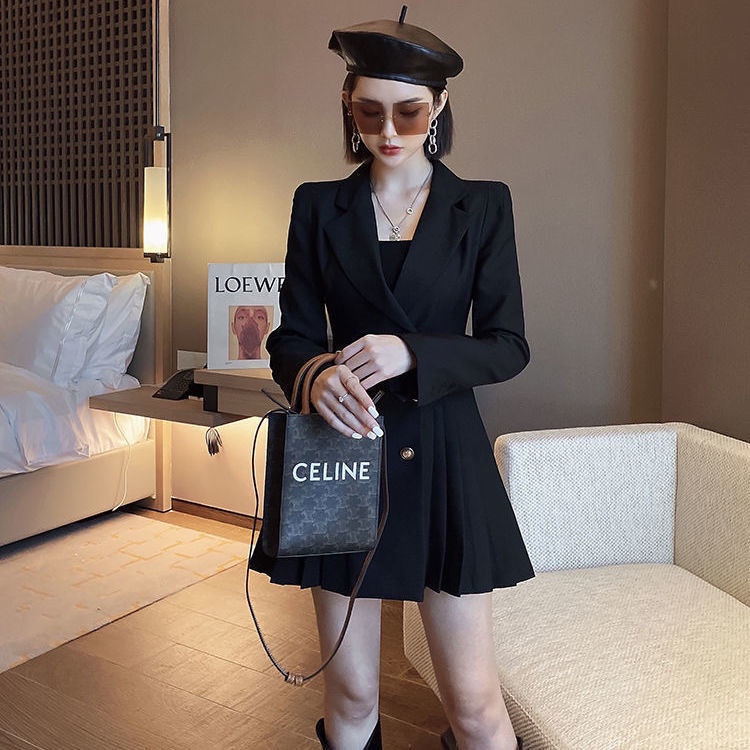 Đầm nữ màu xám phong cách đường phố sang trọng thời trang mùa thu 2021