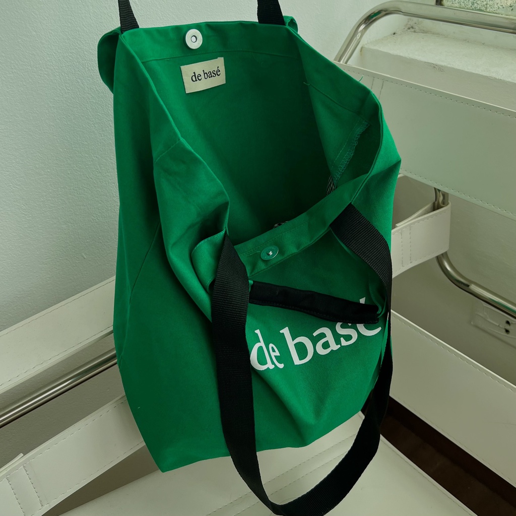 Túi Tote Xanh - Vải Canvas - Hai quai xách - De Basé