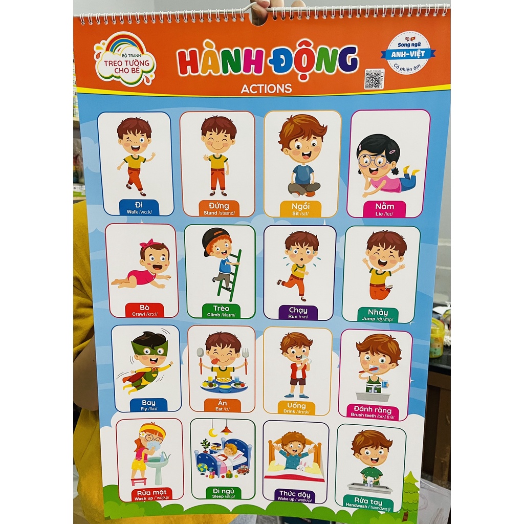 Combo 2 bộ tranh treo tường phát triển IQ và EQ cho bé học và chơi