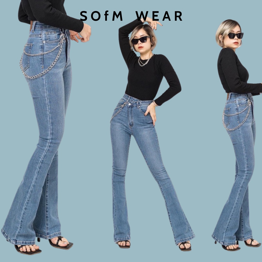 Quần Ống Loe Dài Nút Lệch Sofm Wear