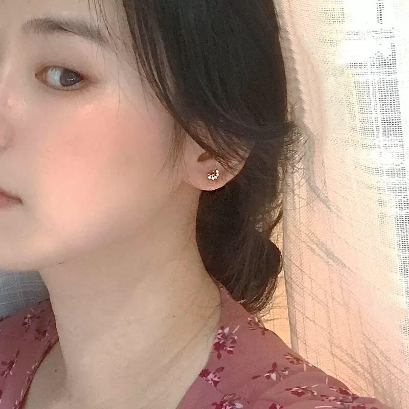 Bông tai Bạc 925 mạ Vàng 14K / LP-E203