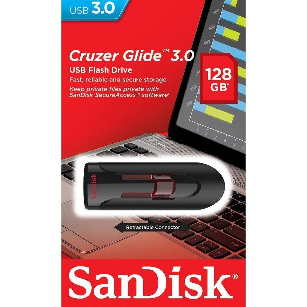 USB 3.0 SanDisk Cruzer CZ600 128GB 100MB/s (Đen)