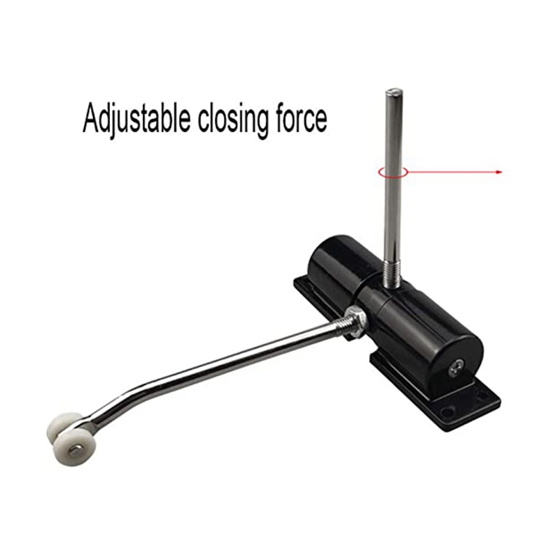 Bánh Xe Đóng Cửa Tự Động Bằng Hợp Kim Kẽm Màu Đen Có Thể Điều Chỉnh