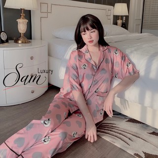 Đồ bộ nữ - Bộ mặc nhà Pijama lụa cao cấp Sam Luxury