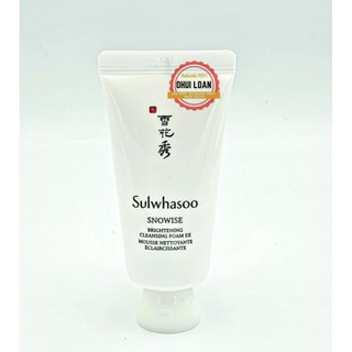 [ MINI 30ML ] Sữa rửa mặt trắng da Sulwhasoo Snowise Brightening Cleansing Foam