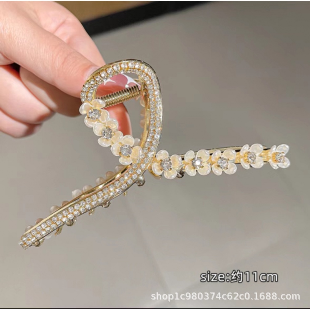 Kẹp Tóc Hình Hoa Lưng Cỡ Lớn Kiểu Pháp Thời Trang Mùa Hè Cho Nữ