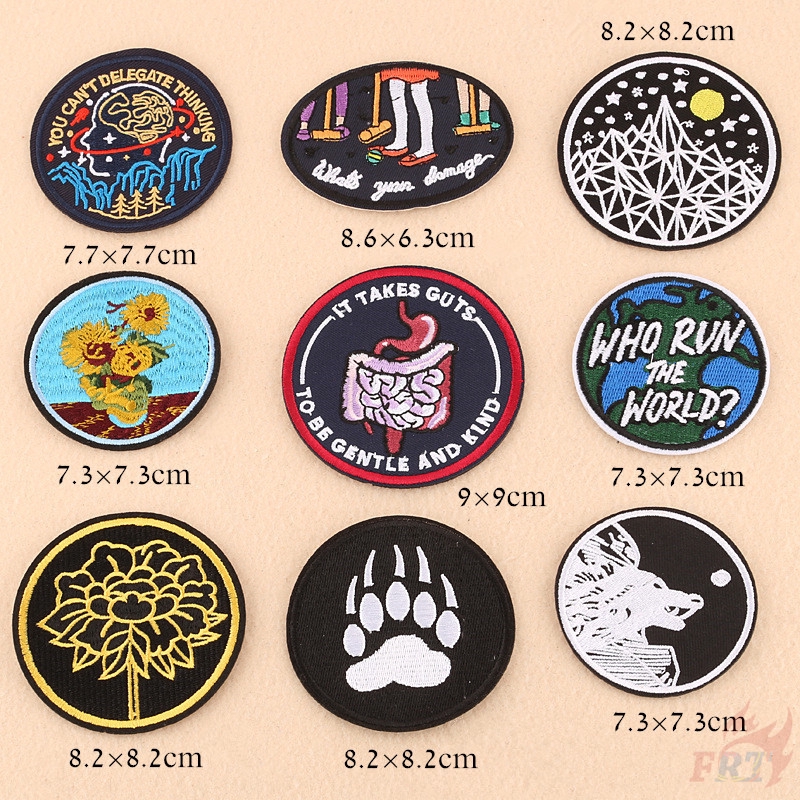 Sticker Ủi Thêu Trang Trí Quần Áo Hình Vsco