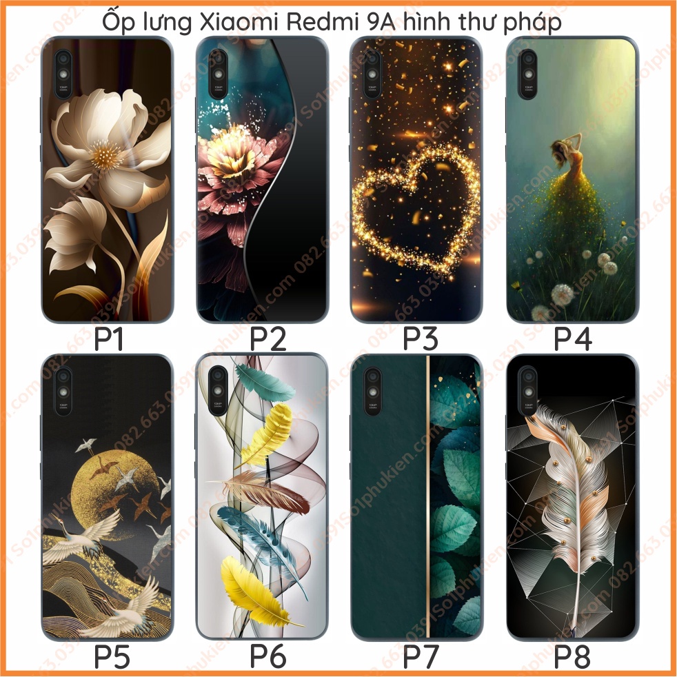 Ốp lưng Xiaomi redmi 9a hình thư pháp nhiều mẫu đẹp ( phần 2)